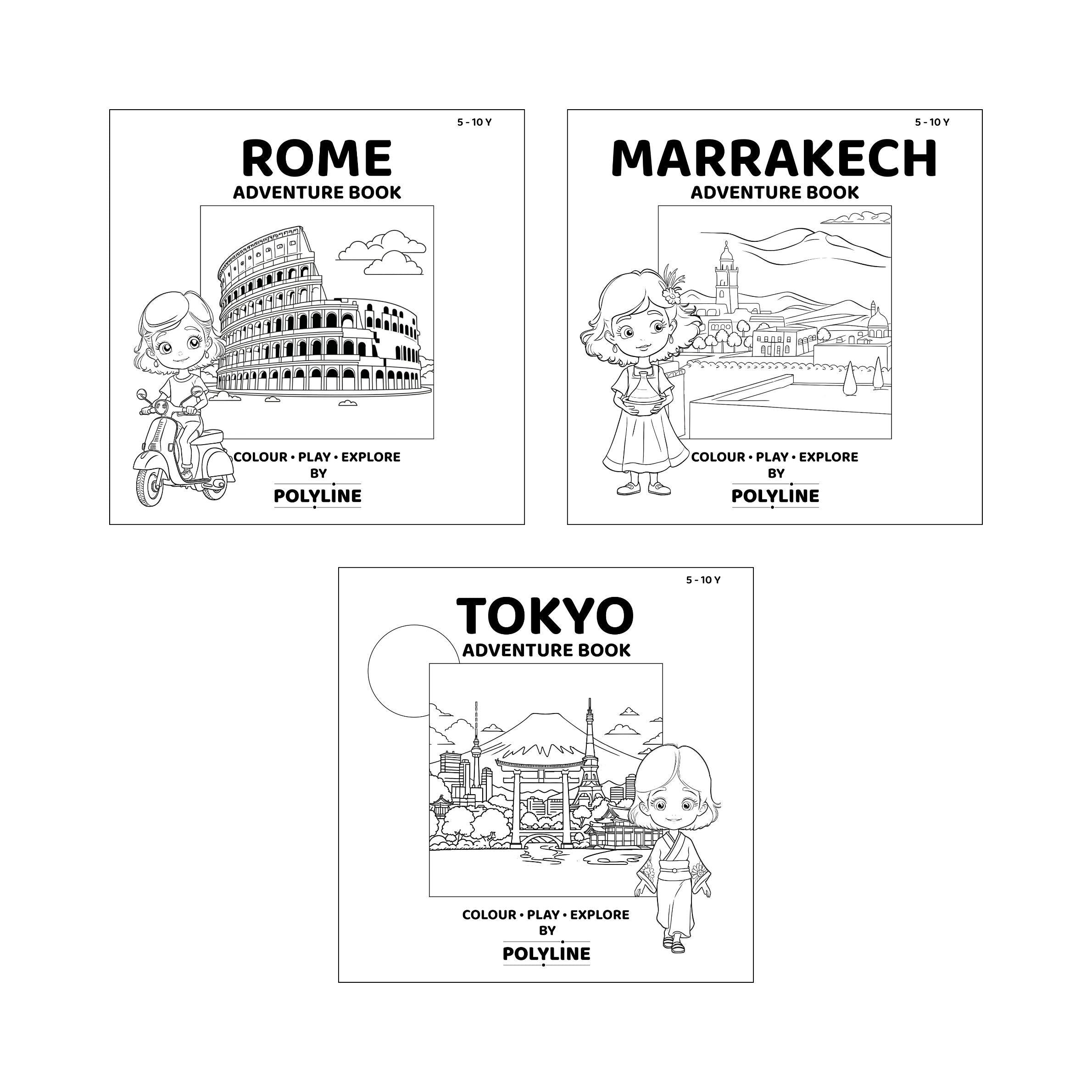 Tokyo · Rome · Marrakech Adventure Book · PDF Bundle